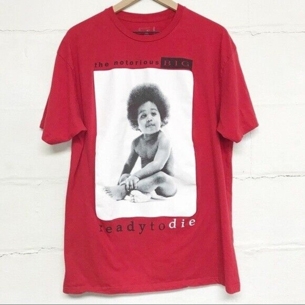 Brooklyn Mint Size XL Notorious B.I.G. Ready to Die Red T-Shirt Concert Tee